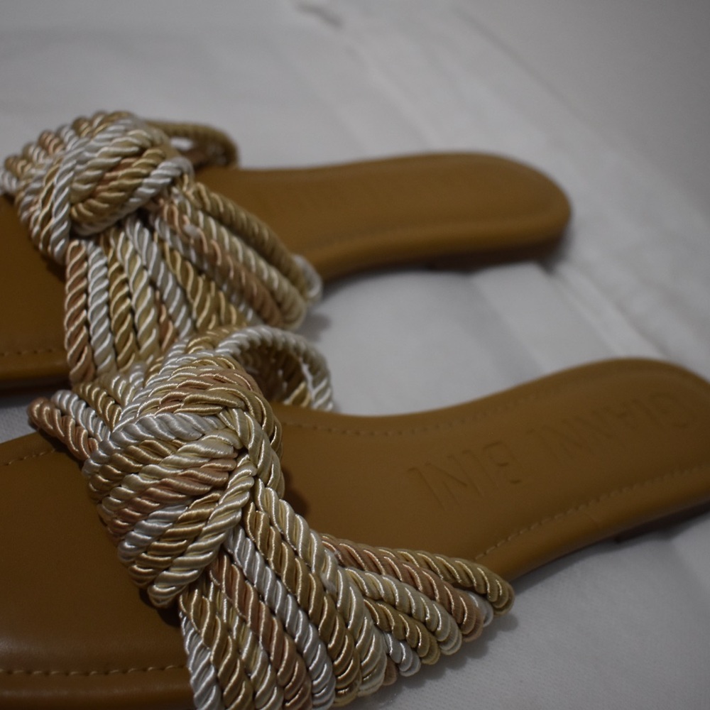 Gianni Bini Braided Tan Sandals 🍂🤎🦂